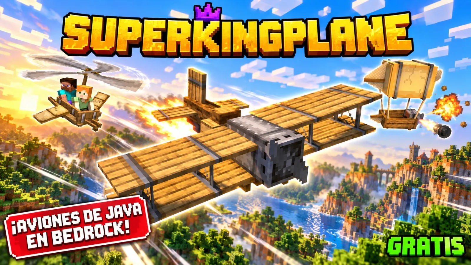 Miniatura de SuperKingPlane, addon para Minecraft Bedrock