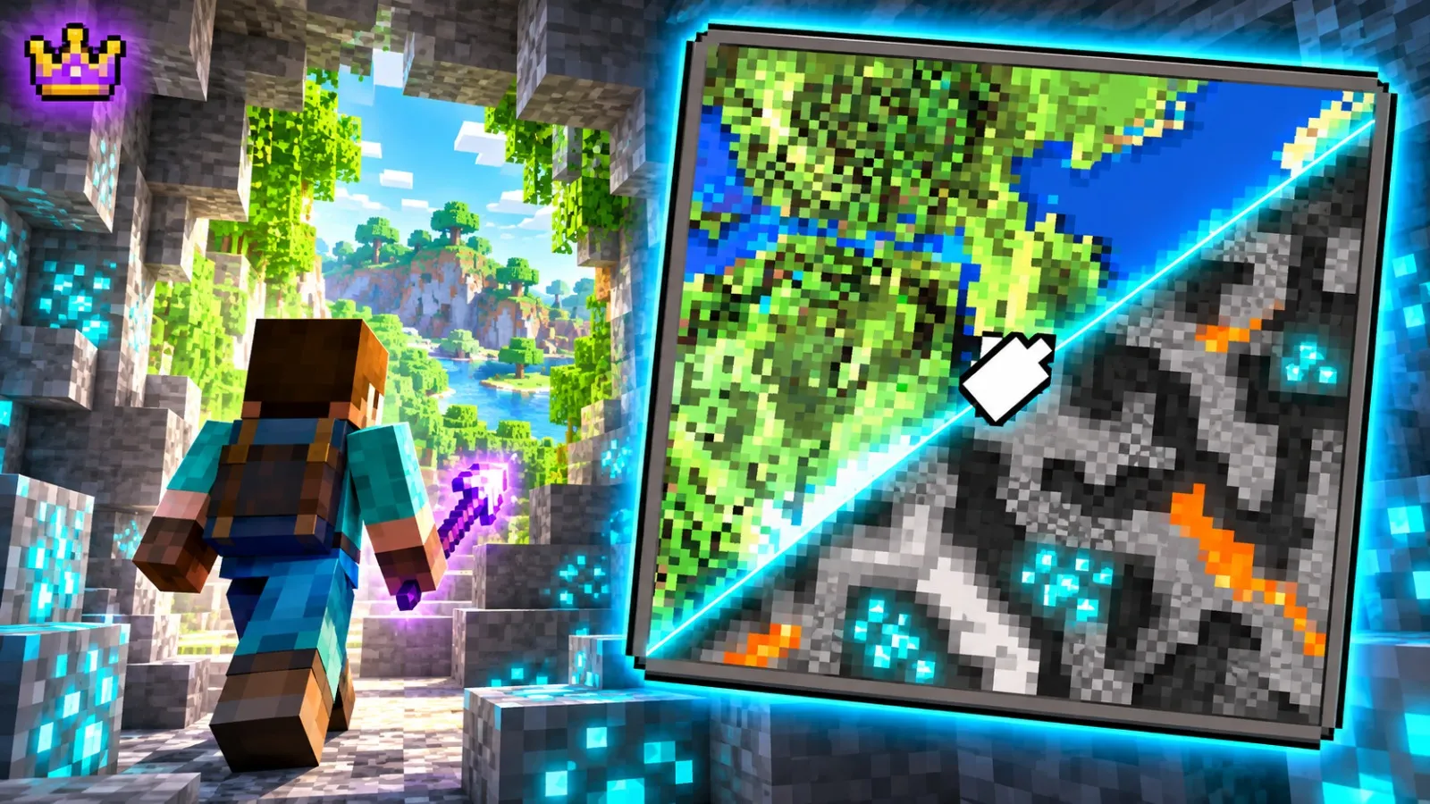 Miniatura de EWM MiniMap · SuperKing Update, addon para Minecraft Bedrock
