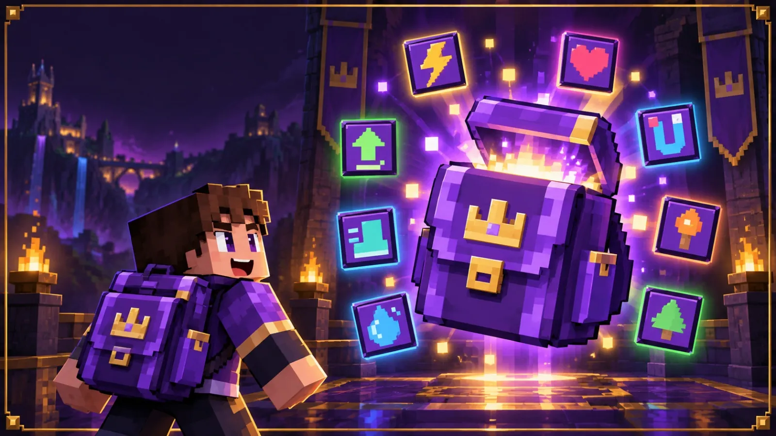 Miniatura de SuperKing Backpack, addon para Minecraft Bedrock